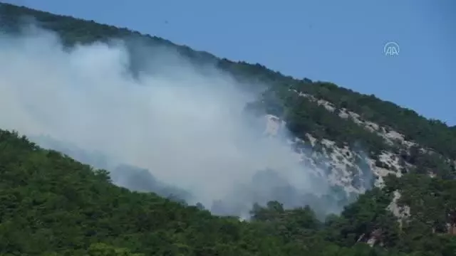 BALIKESİR - Kazdağları'nda çıkan orman yangınlarına havadan ve karadan müdahale ediliyor (12)