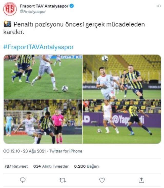 Fenerbahçe ve Antalyaspor, müsabakanın akabinde 'fotoğraflı' göndermeler yaptı