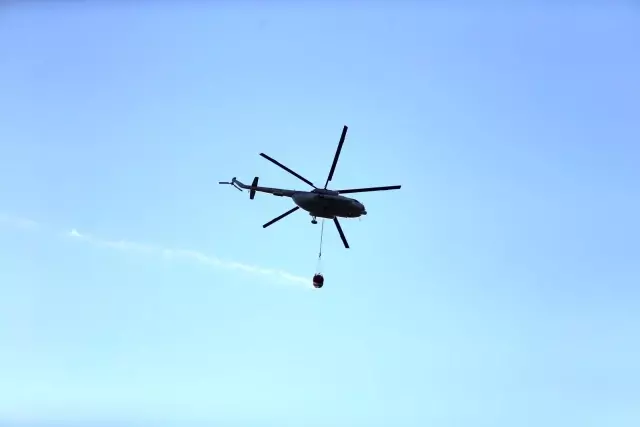 Kazdağları'ndaki yangına 29 helikopter 4 uçakla müdahale sürüyor