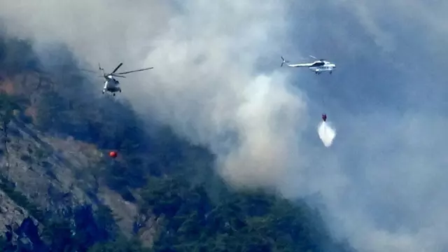Kazdağları'ndaki yangına 29 helikopter 4 uçakla müdahale sürüyor