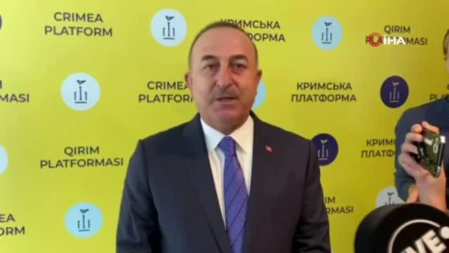 Çavuşoğlu: "Ukrayna'nın hudut ve toprak bütünlüğüne olan takviyemizi göstermek için geldik"