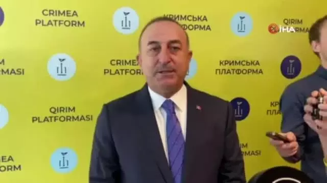 Çavuşoğlu: "Ukrayna'nın hudut ve toprak bütünlüğüne olan takviyemizi göstermek için geldik"