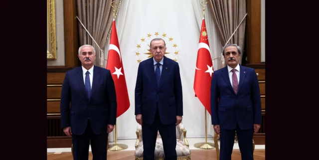 Erdoğan, Yargıtay Lideri Akarca ve Yargıtay Cumhuriyet Başsavcısı Şahin'i kabul etti