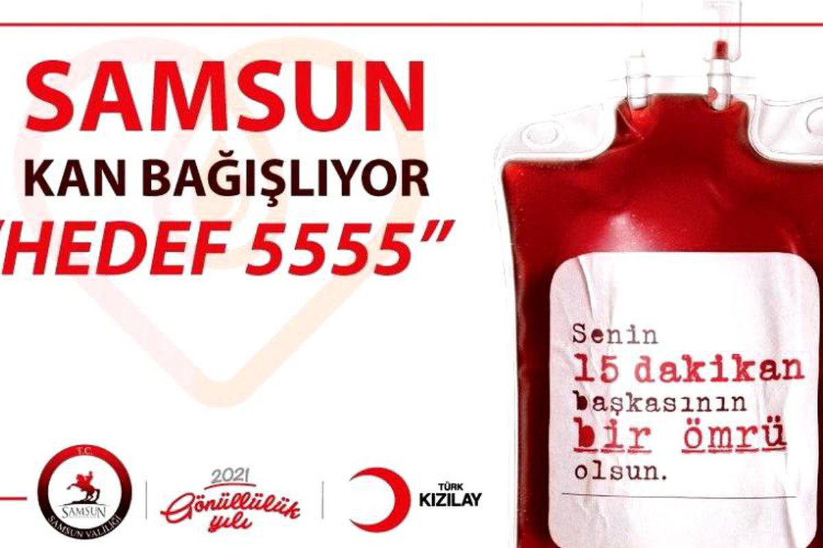 'Samsun Kan Bağışlıyor, Hedef 5555 Kan Bağışı Kampanyası' başlatıldı