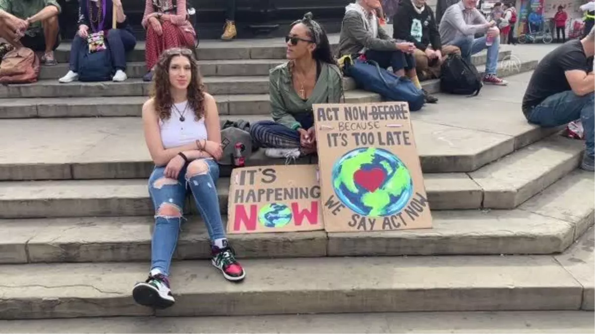 Çevreci grup Extinction Rebellion'un eylemi 3. gününde