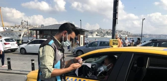 Eminönü'nde sivil ekiplerden taksilere yönelik denetim