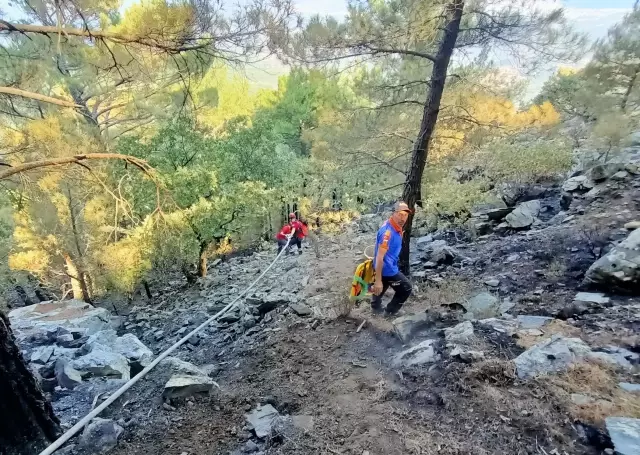 BALIKESİR - Kazdağları'ndaki yangın bölgesinde kayalıklardan düşen orman işletme şefi yaralandı