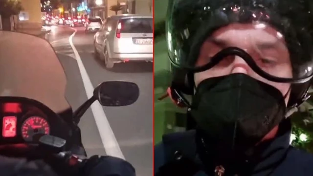 Trafikte sıkışıp kalan Ibrahimovic, tahlili bir yabancının motosikletine binmekte buldu! O anlara beğeni yağıyor