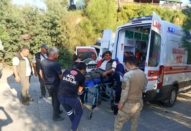Yangın çalışmalarında kayalıklardan düşen orman personelini UMKE ve AFAD kurtardı