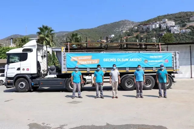 Alanya Belediyesi'nden Akseki'ye yardım eli