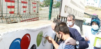Kırıkkale Belediye Başkanı Saygılı özel öğrencilerle boya yaptı