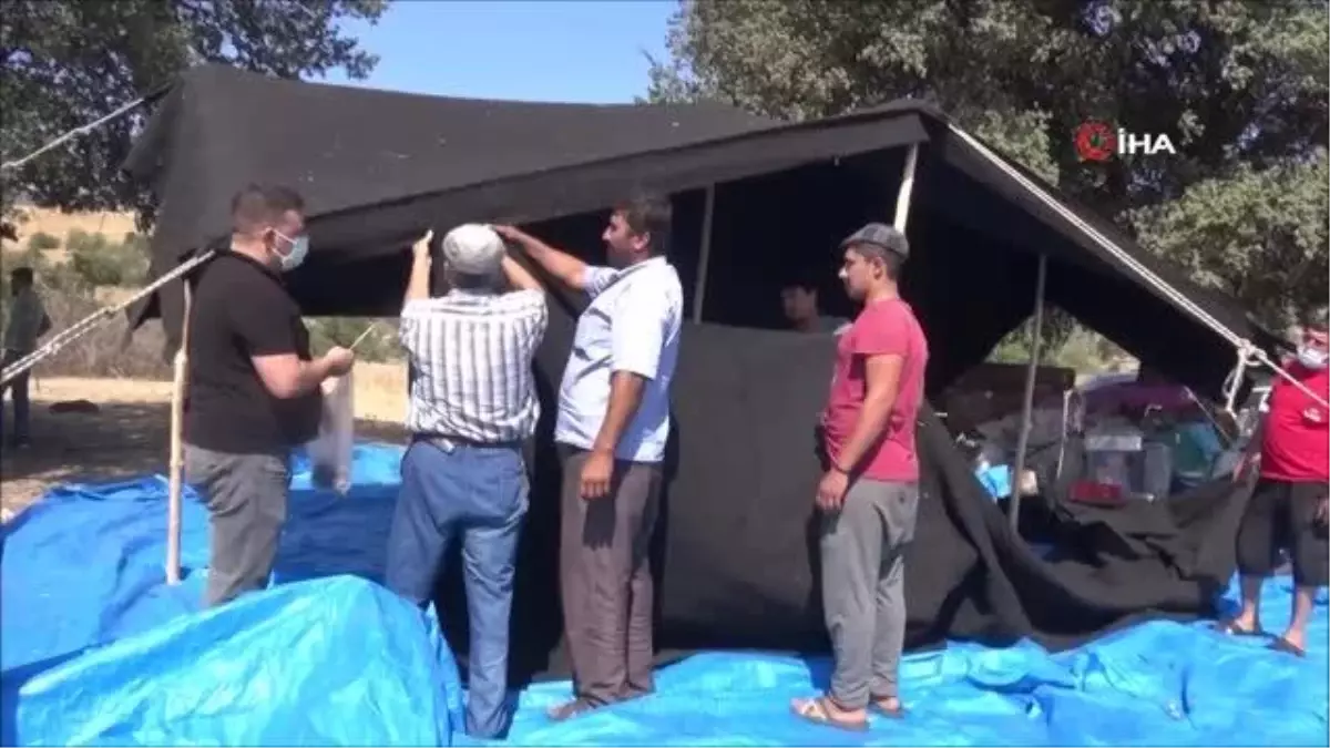 Son dakika haberi... Orman yangınında çadırı yanan Yörük Aileye yeni çadır hediye edildi