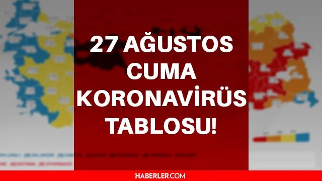 Son dakika... 27 Ağustos Koronavirüs tablosu olay sayısı açıklandı! Korona virüs vefat sayısı ve hadise sayısı kaç? Türkiye korona meyyit sayısı kaç oldu?