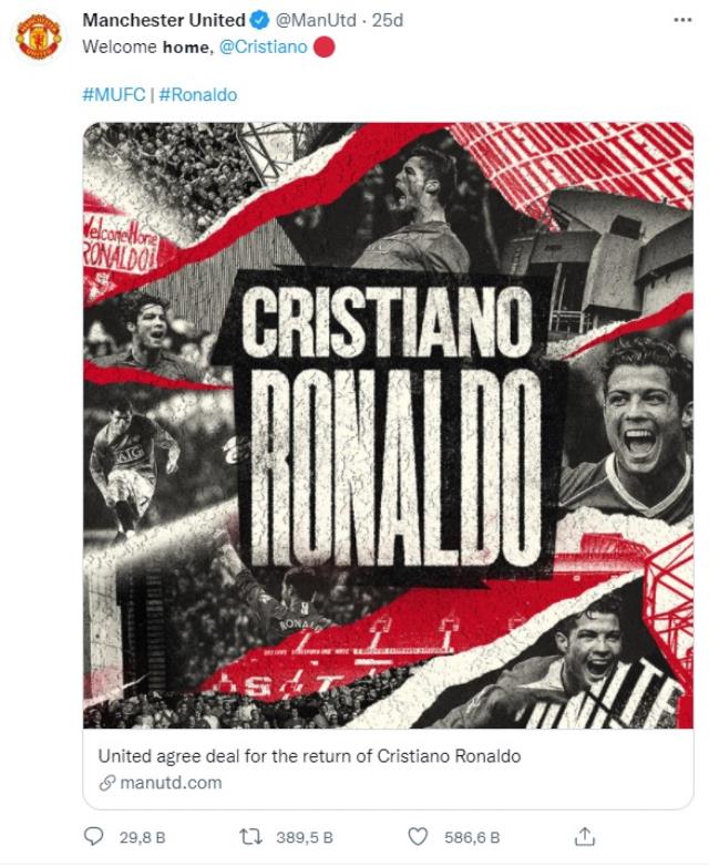 Son Dakika: Cristiano Ronaldo, Manchester United'da! Portekizli yıldız, 12 yıl sonra evine döndü