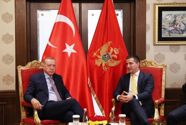 Son dakika haberi! PODGORİTSA - Cumhurbaşkanı Erdoğan, Karadağ Parlamento Lideri Beçiç'i kabul etti