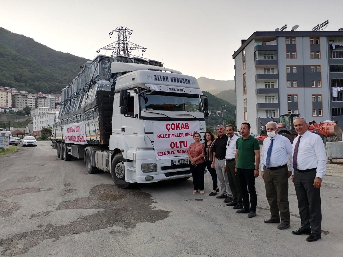 ÇOKAP'tan sel afatından zarar görenlere konteyner desteği - Vimarsana News