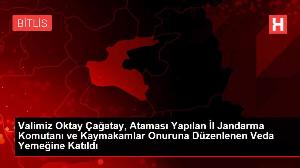 Valimiz Oktay Çağatay, Ataması Yapılan İl Jandarma Komutanı ve Kaymakamlar Onuruna Düzenlenen Veda Yemeğine Katıldı