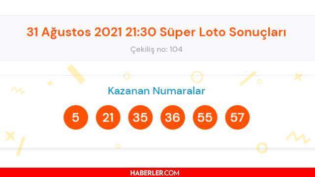 Süper Loto sonuçları açıklandı! 31 Ağustos Salı Süper Loto sonucu sorgulama! Süper Loto ikramiyesi ne kadar? Süper Loto sonuçları açıklandı! 31 Ağustos Salı Süper Loto sonucu sorgulama! Süper Loto ikramiyesi ne kadar?