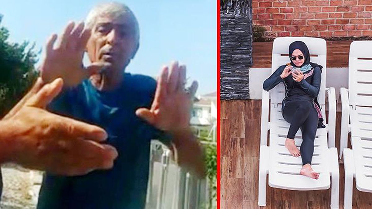 Haşema ile havuza girmesi engellenen kadına site yöneticisinden çirkin sözler: Sıkıysa gir