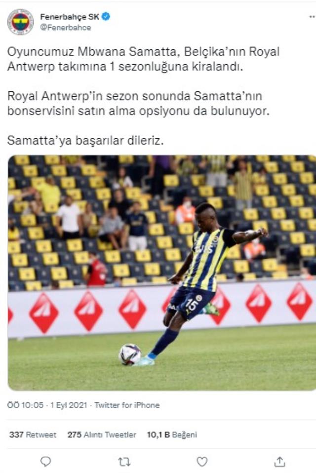 Samatta'nın Fenerbahçe'den ayrılması taraftarları mutlu etti