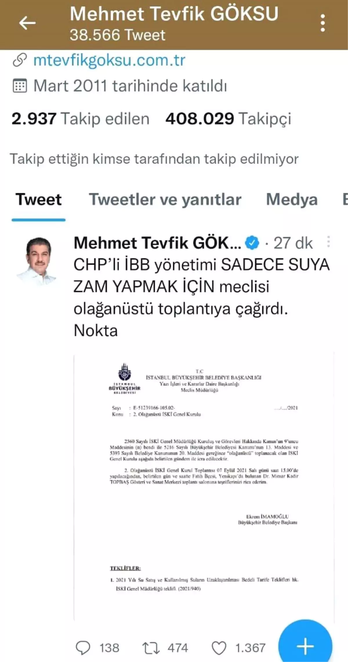 İSKİ 2. Olağanüstü Genel Kurulu zam gündemiyle 7 Eylül'de toplanacak