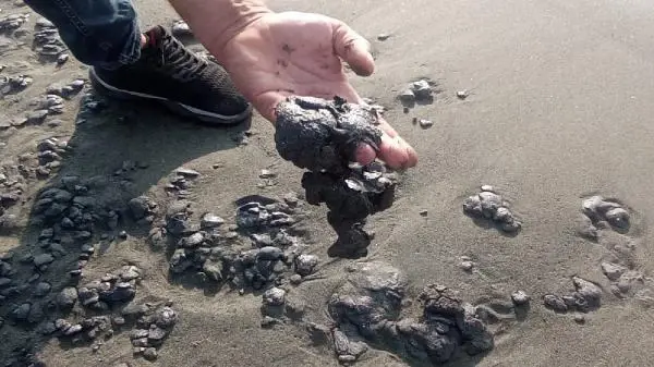 SAMANDAĞ'DA SAHİLE PETROL ATIĞI VURDU