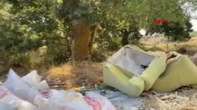 SAROS'TA ORMANA ATILAN ÇÖPLER TOPLANDI