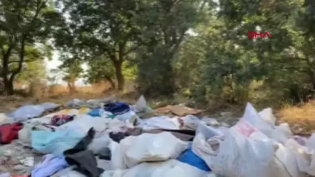SAROS'TA ORMANA ATILAN ÇÖPLER TOPLANDI