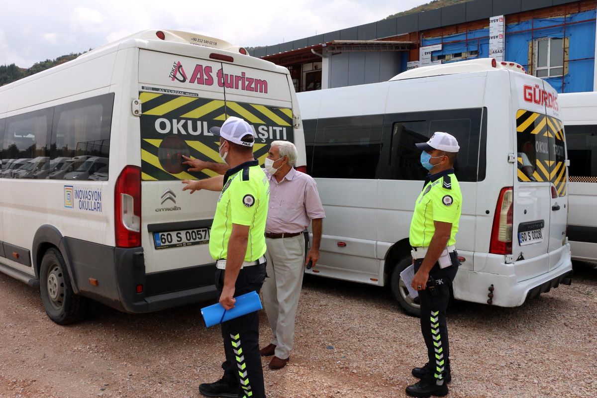 Tokat'ta okul servisleri denetlendi