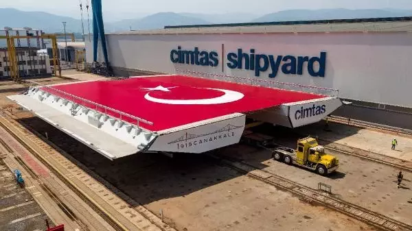 1915 ÇANAKKALE KÖPRÜSÜ'NE SON TABLİYE BLOĞU SEVKİYATI YAPILDI