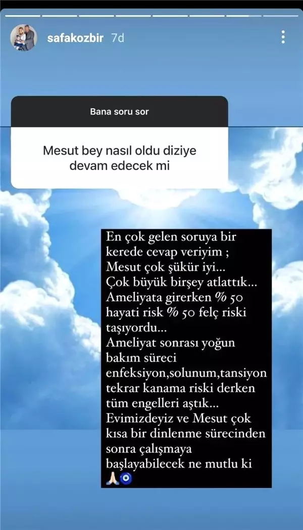 Mesut Akusta 'Teşkilat' dizisine devam edecek mi? Eşi Şafak Özbir, diziseverlerin meraklarını giderdi