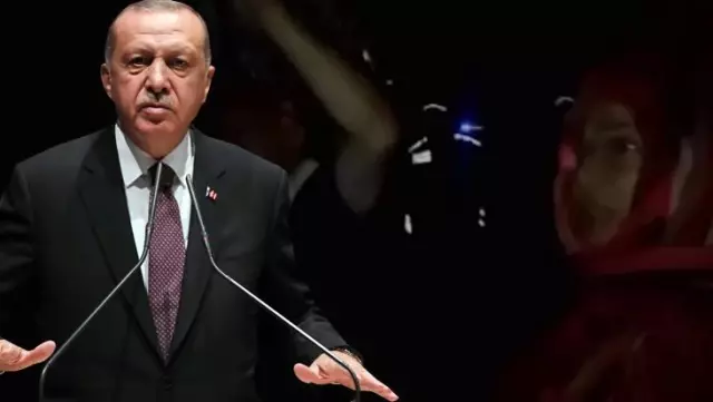 Cumhurbaşkanı Erdoğan'ın telaffuzundan rahatsız olan köylüler, konvoyun geçişi sırasında slogan attı