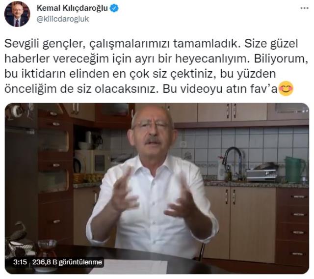 "Size hoş haberler vereceğim" diyen Kılıçdaroğlu, gençlere 6 vaatte bulundu