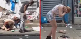 ABD'deki evsiz uyuşturucu bağımlılarının içler acısı hali kamerada