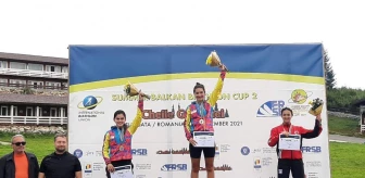 Genç milli biatloncu Ebru Tuncer'den Romanya'da bronz madalya