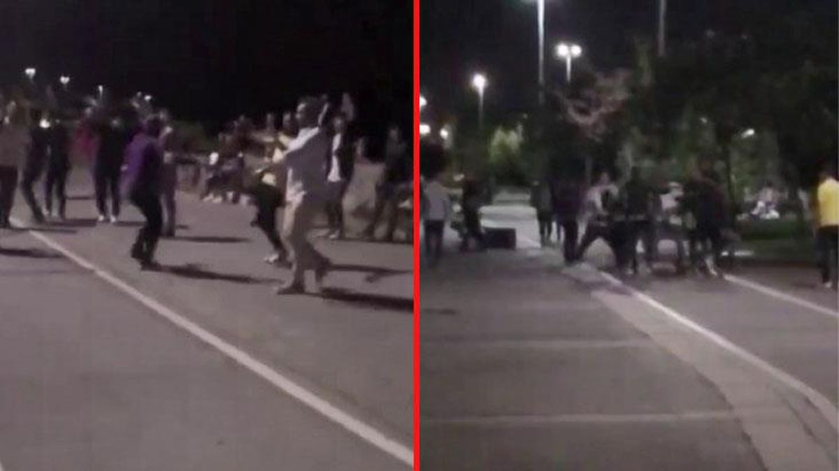 Kadıköy'de önce oyun havası oynadılar, sonra tekme tokat kavga ettiler! O anlar kamerada