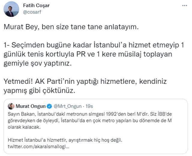 Metro tartışması büyüyor! İBB'nin eleştirisine AK Parti'den sert yanıt: Hizmetlerimize kendiniz yapmış gibi çöktünüz