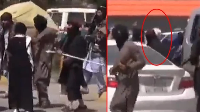 Taliban'ın başşehir Kabil sokaklarındaki protestocu bayanları kırbaçladıkları imgeler ortaya çıktı