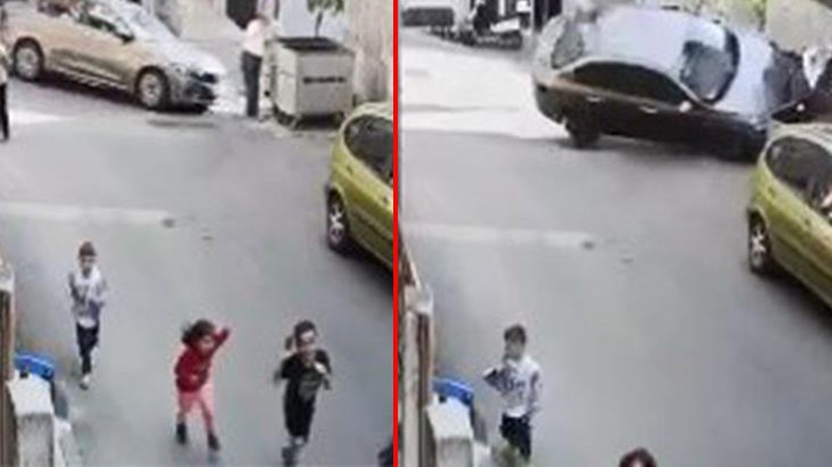 Evden çöp atmaya çıkan vatandaş neye uğradığını yaşadı! Havada taklalar atarak savruldu