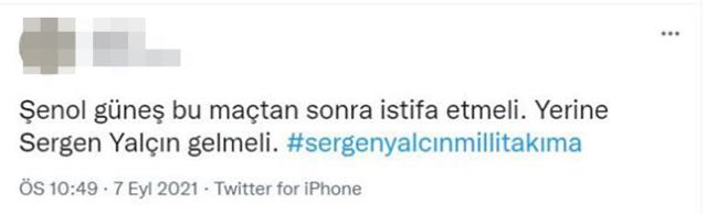 Futbolseverler Şenol Güneş'in istifasını, Sergen Yalçın'ın Ulusal Kadro'nun başına geçmesini istiyor