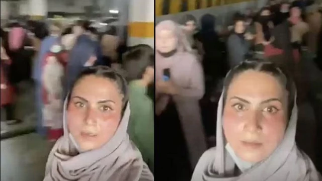 Taliban tersi bayan protestocular bodrum kata kapatıldı! O anlar kamerada