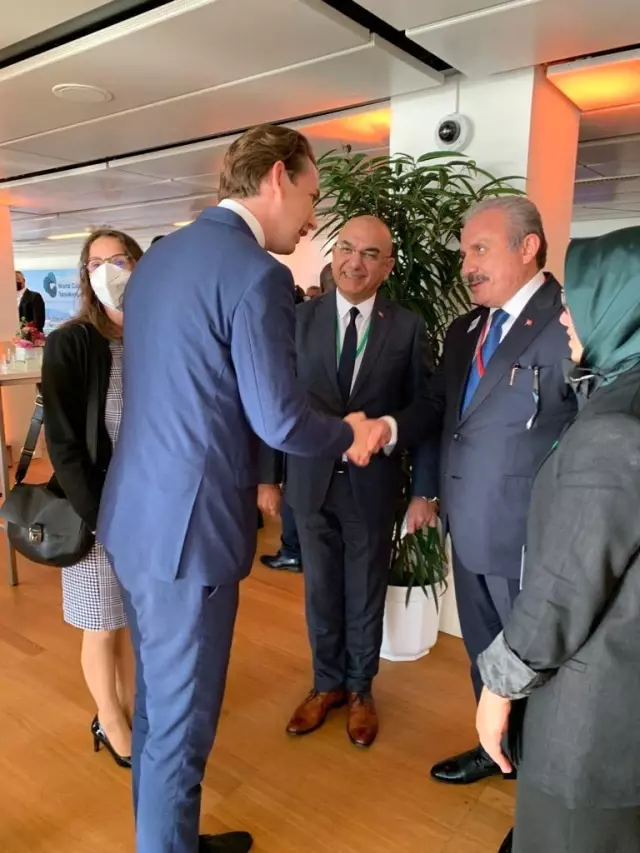 TBMM Başkanı Şentop, Avusturya Başbakanı Kurz ile bir araya geldi