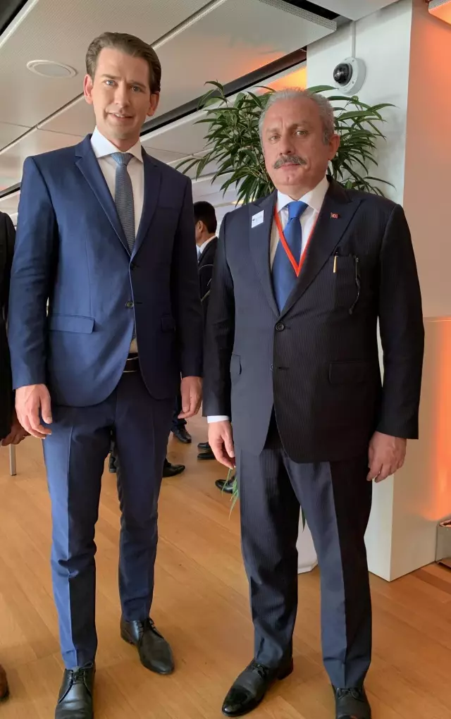 TBMM Lideri Şentop Avusturya Başbakanı Sebastian Kurz ile görüştü