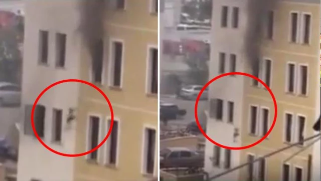 Bir annenin en güç kararı! Yangından kurtarmak istediği kızını 4. kattan aşağı attı
