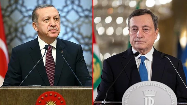 Cumhurbaşkanı Erdoğan, İtalya Başbakanı Draghi ile telefonda görüştü