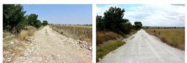İnönü'de yol yapım çalışmaları