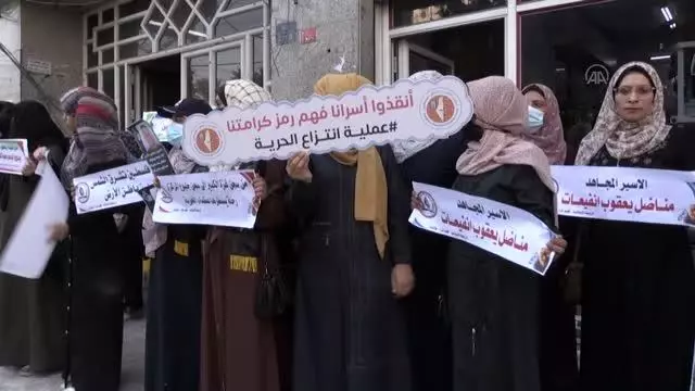 İsrail hapishanesinden kaçan tutuklulara destek gösterisi