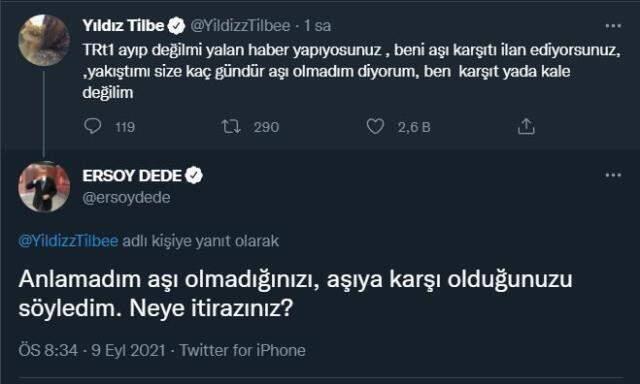 Yıldız Tilbe ve Ersoy Dede, toplumsal medyada karşı karşıya geldi