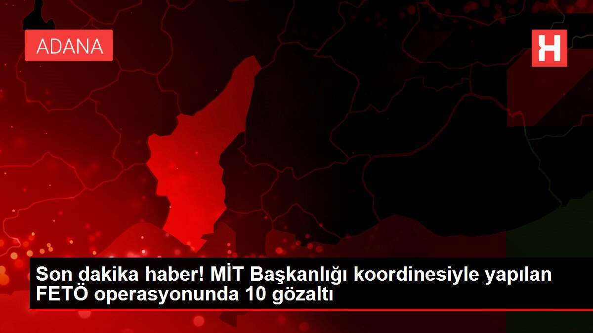 Son dakika haber! MİT Başkanlığı koordinesiyle yapılan FETÖ operasyonunda 10 gözaltı