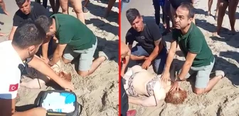 Plajda kalbi duran Boşnak turisti şans eseri orada bulunan İl Sağlık Müdürü kurtardı